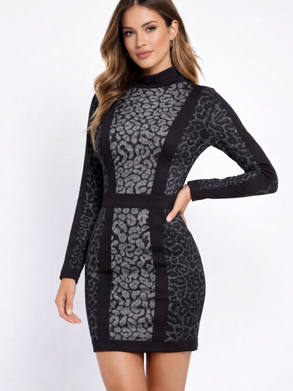 Leopard Print Bodycon Mini Dress XXS